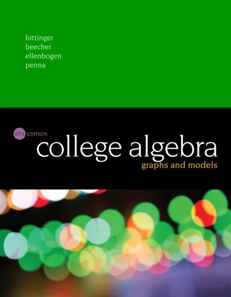 College Algebra: Graphs and Models cover