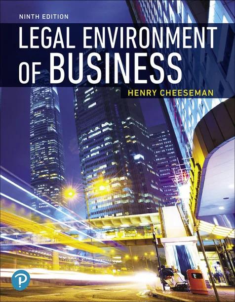 Legal Environment of Business cover