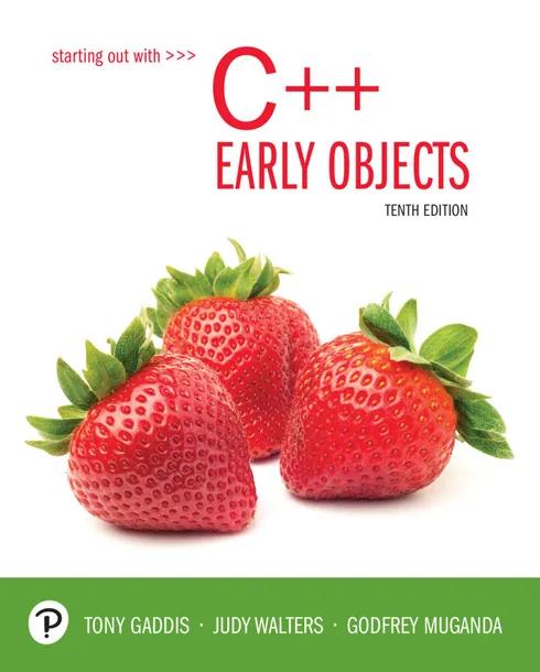 Starting Out with C++: Early Objects cover