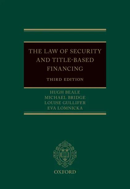 The Law of Security and Title-Based Financing cover