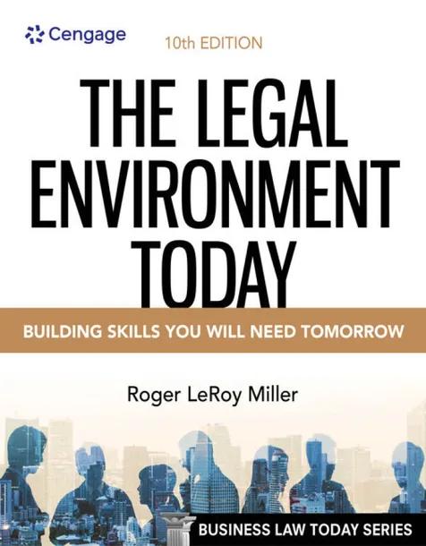 The Legal Environment Today cover