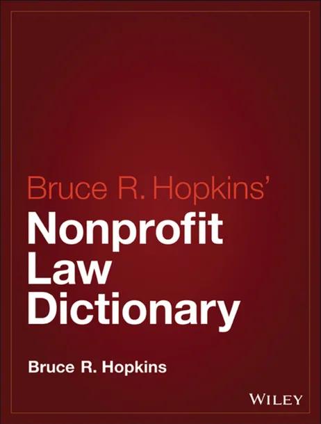 Hopkins' Nonprofit Law Dictionary cover