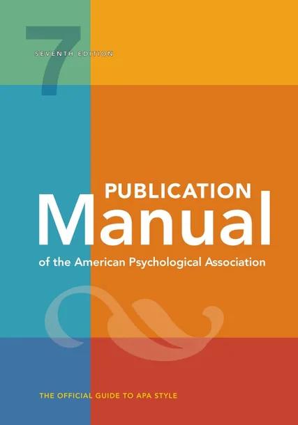 Publication Manual of the American Psychological Association cover