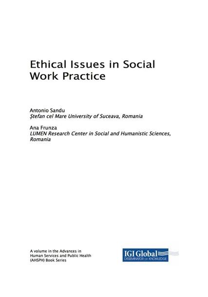 Ethical Issues in Social Work Practice cover