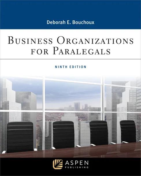 Business Organizations for Paralegals cover
