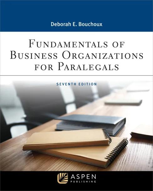 Fundamentals of Business Organizations for Paralegals cover
