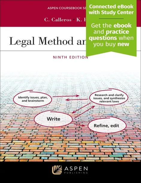 Legal Method and Writing cover