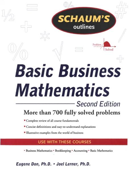 Schaum's Outline of Basic Business Mathematics cover