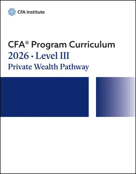 2026 CFA Program Curriculum Level III Private Wealth Pathway Box Set cover