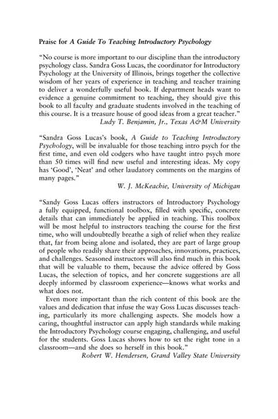 A Guide to Teaching Introductory Psychology cover