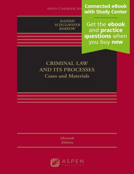 Criminal Law and its Processes cover