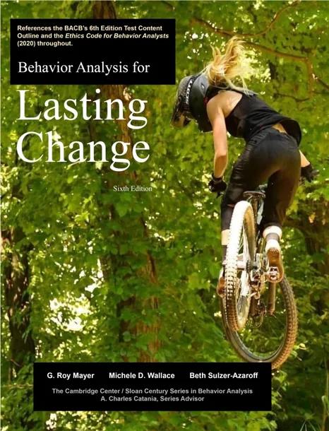 Behavior Analysis for Lasting Change cover