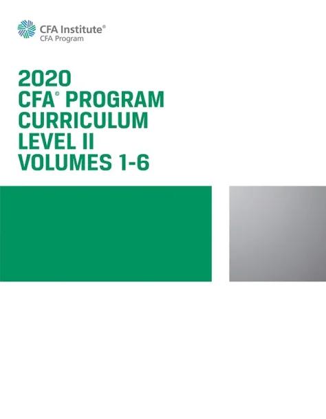 CFA Program Curriculum 2020 Level II Volumes 1-6 Box Set cover